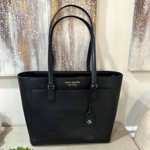 Beautiful Kate Spade large black tote. Like new!
